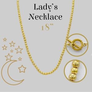 Vintage Chaps Gold Beaded 18” Necklace